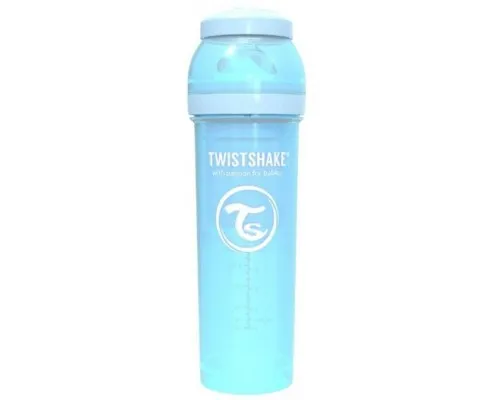 Пляшечка для годування Twistshake антиколькова 330 мл, світло-блакитна (69871)