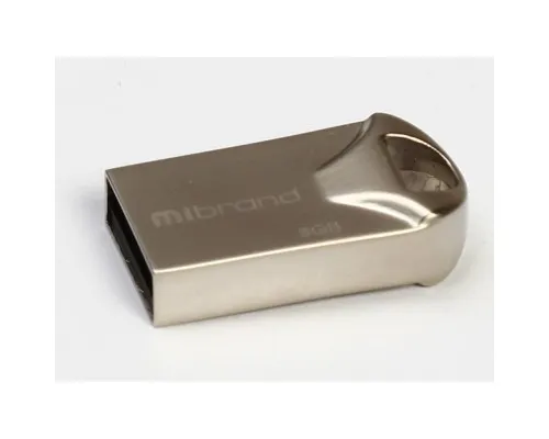 USB флеш накопичувач Mibrand 8GB Hawk Silver USB 2.0 (MI2.0/HA8M1S)