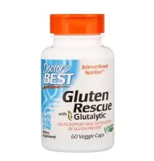 Вітамінно-мінеральний комплекс Doctor's Best Ферменти для Перетравлення глютену, Gluten Rescue, 60 капсул (DRB-00401)
