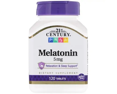 Аминокислота 21st Century Мелатонин, 5 мг,  120 таблеток (CEN-27087)