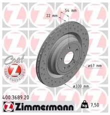 Гальмівний диск ZIMMERMANN 400.3689.20