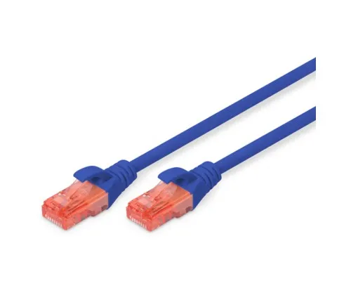 Патч-корд 1м, CAT 6 UTP, AWG 26/7, Cu, LSZH, blue Digitus (DK-1617-010/B)