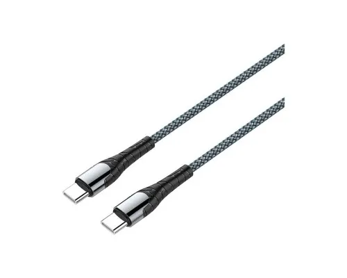 Дата кабель USB-C to USB-C 2.0m PD Fast Charging 65W 3A grey ColorWay (CW-CBPDCC039-GR)