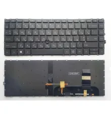 Клавиатура ноутбука HP EliteBook 745 G7/G8, 840 G7/G8 черна з підсв ТП UA (A46214)