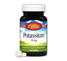 Минералы Carlson Калий, Potassium, 100 таблеток (CL5231)