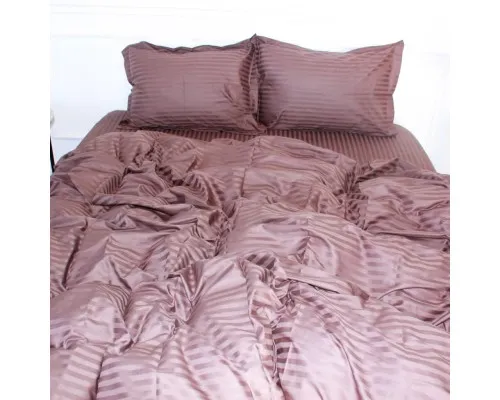 Підковдра MirSon Satin Stripe 30-0006 Dark Brown 160х220 см (2200005249598)