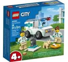 Конструктор LEGO City Фургон ветеринарной скорой помощи 58 деталей (60382)