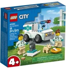 Конструктор LEGO City Фургон ветеринарної швидкої допомоги 58 деталей (60382)