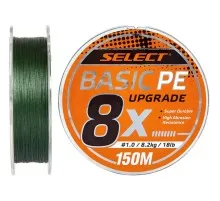 Шнур Select Basic PE 8x 150m Dark Green 0.8/0.12mm 14lb/6kg (1870.31.33)