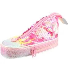 Пенал Cool For School у формі кеда з паєтками 2 відділення Жовтий (5987-yellow)