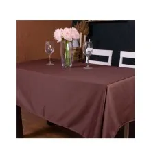 Скатертина MirSon Водонепроникна №401 Satin Waterproof Chocolate 100x140 см (2200006723387)