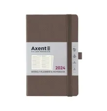 Еженедельник Axent 2024 Partner Soft Diamond 125х195, ореховый (8518-24-56-A)