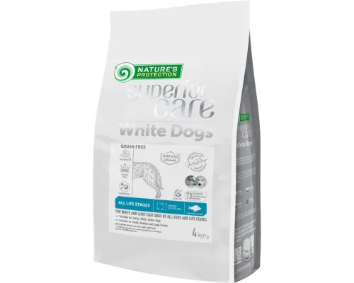 Сухий корм для собак Natures Protection Superior Care White Dogs Grain Free White Fish All Sizes and Life Stages 4 кг (NPSC47592)