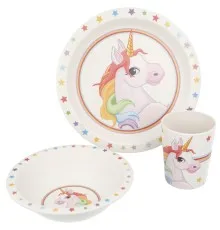 Набір дитячого посуду Stor Unicorns, Bamboo Set (Stor-01005)