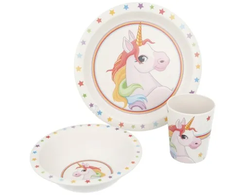 Набор детской посуды Stor Unicorns, Bamboo Set (Stor-01005)
