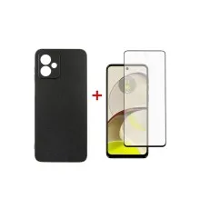 Чехол для мобильного телефона Dengos Kit for Motorola G14 case + glass (Black) (DG-KM-48)