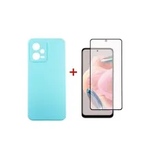 Чехол для мобильного телефона Dengos Xiaomi Redmi Note 12 5G Case + Glass (Ice blue) (DG-KM-84)