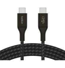 Дата кабель USB-C to USB-C 1.0m 240W Black Belkin (CAB015BT1MBK)