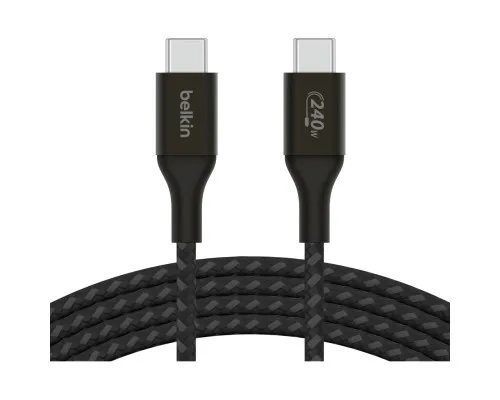 Дата кабель USB-C to USB-C 1.0m 240W Black Belkin (CAB015BT1MBK)