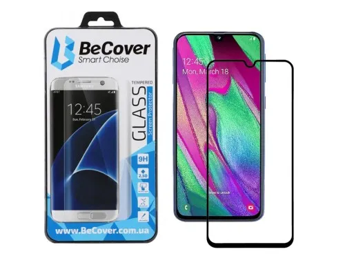 Стекло защитное BeCover Samsung Galaxy A40 SM-A405 Black (703802)