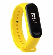 Ремінець до фітнес браслета BeCover Silicone для Xiaomi Mi Band 3/4 Yellow (704130)