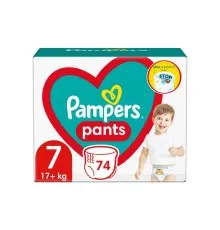 Підгузки Pampers трусики Pants Giant Розмір 7 (17+ кг) 74 шт. (8006540069622)