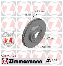 Тормозной диск ZIMMERMANN 590.2561.20