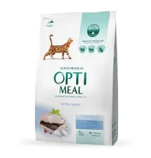 Сухой корм для кошек Optimeal для взрослых с высоким содержанием трески 4 кг (B1841301)