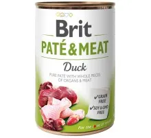 Консерви для собак Brit Pate and Meat зі смаком качки 400 г (8595602530304)