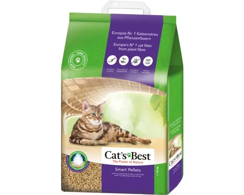 Наповнювач для туалету Cats Best Smart Pellets Деревний грудкувальний 10 кг (20 л) (4002973217429)
