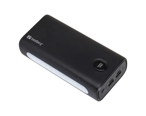 Батарея универсальная Sandberg 30000mAh, PD/20W, QC/3.0, USB-C*2, USB-A*2, LED flashlight 2W (420-68)