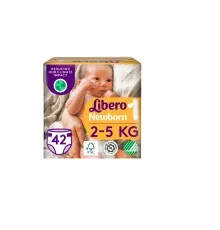 Подгузники Libero Newborn Размер 1 (2-5 кг) 42 шт (7322541884004)