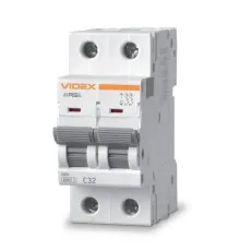 Автоматический выключатель Videx RS6  2п 32А 6кА С (VF-RS6-AV2C32)