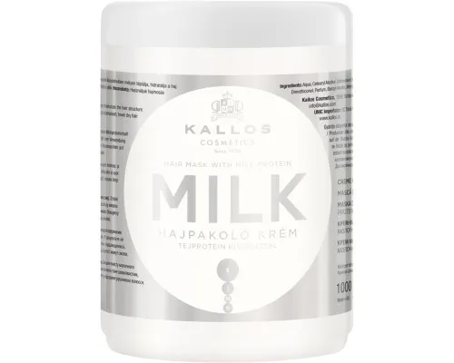 Маска для волосся Kallos Cosmetics Milk з молочним протеїном 1000 мл (5998889511395)