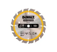 Диск пильний DeWALT СONSTRUCTION , 136 х 10, 16 z, АТВ, 20 градусів (DT1946)