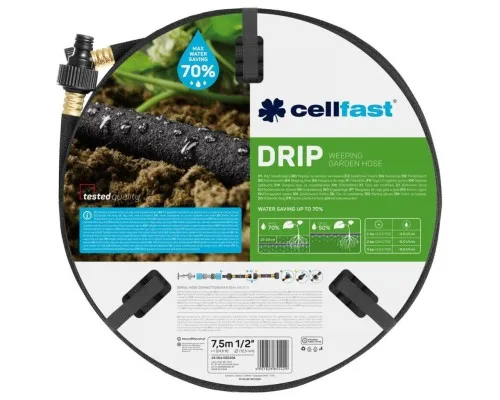 Поливочный шланг Cellfast DRIP для капельного полива, 1/2', 15м (19-002)