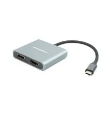 Адаптер USB Type-C to 2x HDMI, 4K, 60Hz PowerPlant (CA913831)