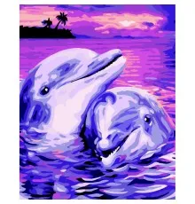 Картина по номерам ZiBi Дельфиновая верность 40*50 см ART Line (ZB.64254)