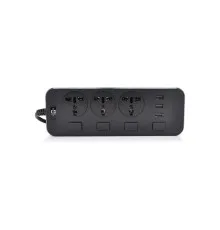 Сетевой фильтр питания Voltronic TВ-Т14, 3роз, 3*USB Black (ТВ-Т14-Black)