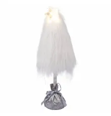 Новорічна фігурка Novogod`ko Ялинка біла, хутряна, 37см, LED (974631)