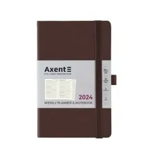 Еженедельник Axent 2024 Partner Soft Diamond 125х195, коричневый (8518-24-19-A)