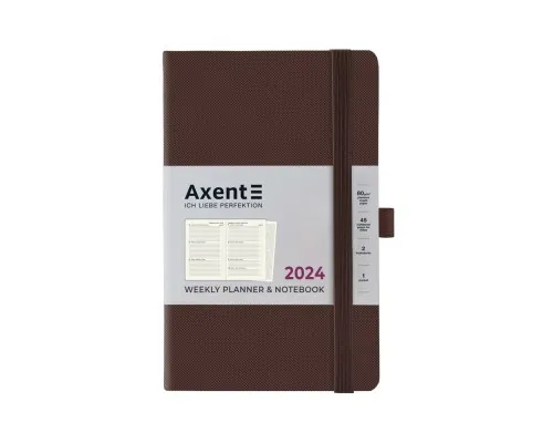 Тижневик Axent 2024 Partner Soft Diamond 125 х 195, коричневий (8518-24-19-A)