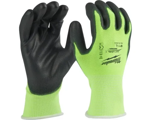 Защитные перчатки Milwaukee сигнальні з рівнем опору порізам 1, размер L/9 (4932479918)