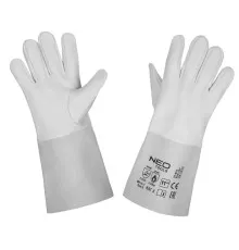 Захисні рукавички Neo Tools зварювальника козяча шкіра, захист від горіння та бризок металу, р.11, білий (97-653)