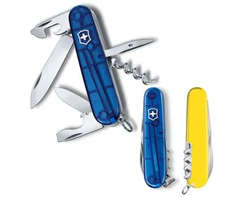 Ніж Victorinox Spartan Ukraine 91 мм Синьо-прозорий/Жовтий (1.3603.T2.8)