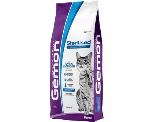 Сухой корм для кошек Gemon Cat Sterilised тунец с лососем 7 кг (8009470297295)