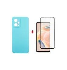 Чехол для мобильного телефона Dengos Xiaomi Redmi Note 12 Pro 5G Case + Glass (Ice blue) (DG-KM-85)