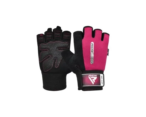 Перчатки для фитнеса RDX W1 Half Pink S (WGA-W1HP-S)