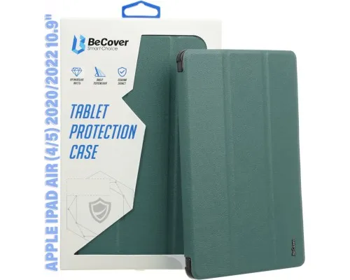 Чохол до планшета BeCover Tri Fold Soft TPU Silicone Apple iPad Air (4/5) 2020/2022 10.9" Dark Green (711130)