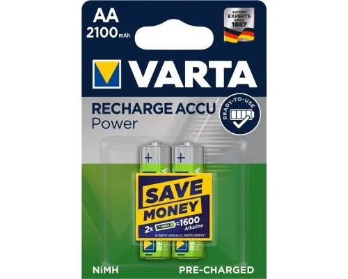 Акумулятор Varta AA Rechargeable Accu 2100mAh * 2 (56706101402)